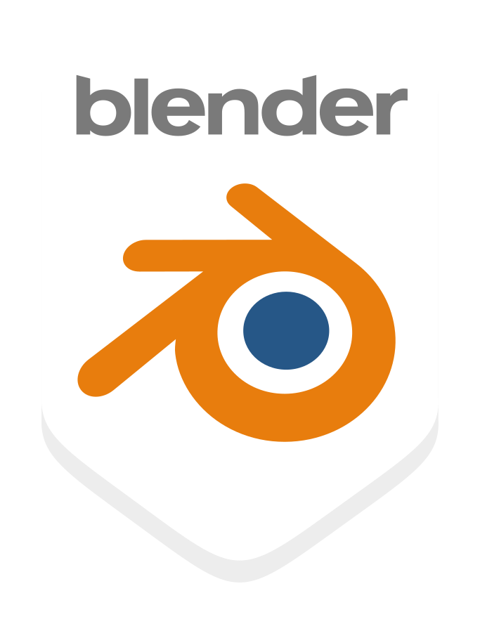 software blender community button boton badge